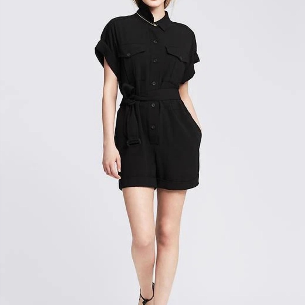 Banana Republic Black Women's Romper with Belt